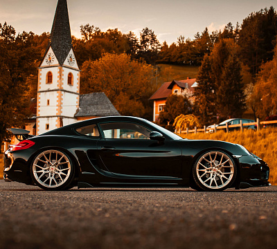 Фото дисков Vossen M-X3 на Porsche Cayman II