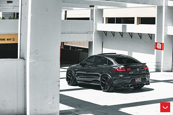 Фото дисков Vossen HF-5 Черный сатин на Mercedes-Benz GLC (X253, C253)