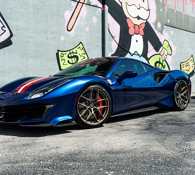 Фото дисков HRE R101 Lightweight на Ferrari 488