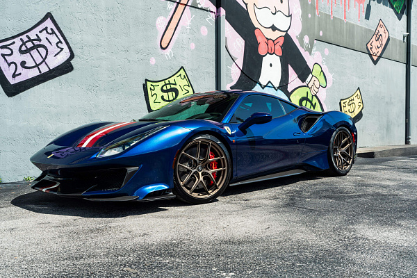 Фото дисков HRE R101 Lightweight Сатиновая бронза на Ferrari 488