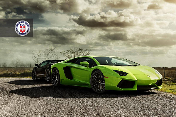 Фото дисков HRE S107 Черный сатин на Lamborghini Aventador