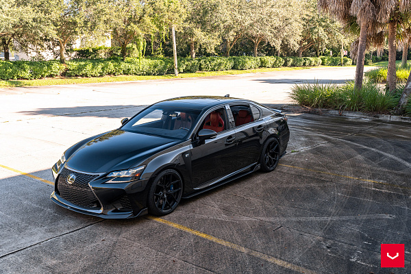 Фото дисков Vossen HF-5 Черный сатин на Lexus GS IV