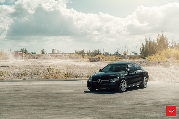 Фото дисков Vossen HF-4T Серебро на Mercedes-Benz C-Class (W205)