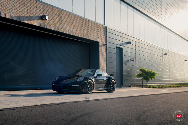 Фото дисков Vossen EVO-2R (3-Piece) Черный сатин на Porsche 911 VIII