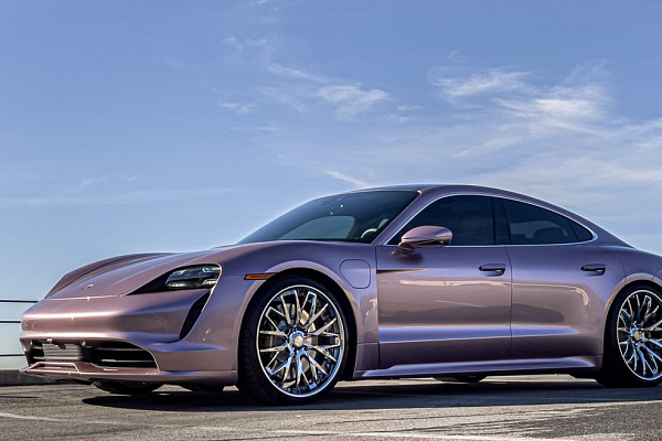 Фото дисков Savini SV83 Полированный лак на Porsche Taycan I