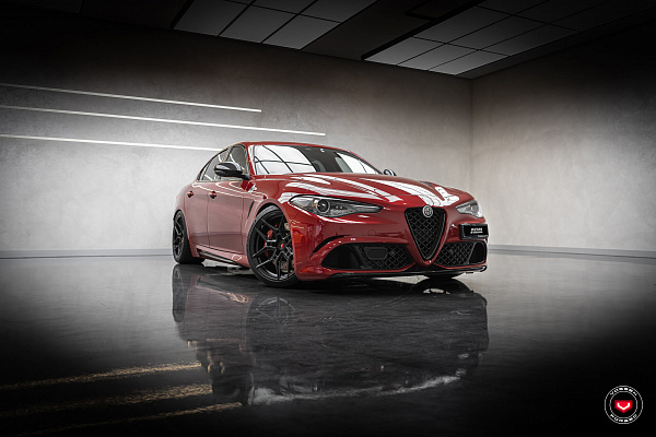 Фото дисков Vossen EVO-4R Черный сатин на Alfa Romeo Giulia II (952)