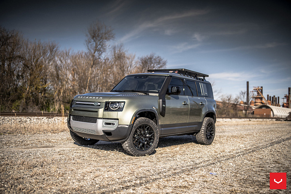 Фото дисков Vossen HF-2 Черный глянец на Land Rover Defender II