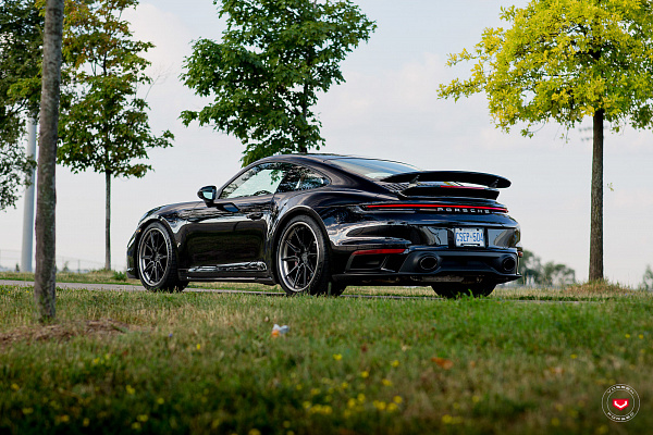 Фото дисков Vossen EVO-2R (3-Piece) Черный сатин на Porsche 911 VIII