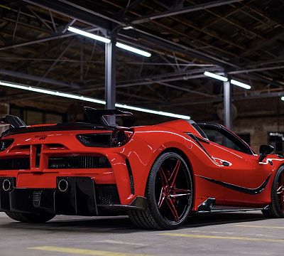 Фото дисков Savini SV71 на Ferrari 488
