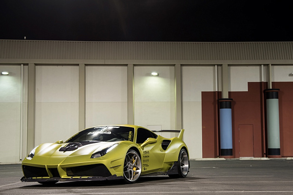 Фото дисков Savini SV76 Сатиновый темный лак на Ferrari 488