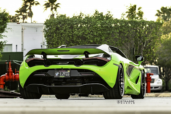 Фото дисков Strasse Wheels SV10M Deep Concave FS Черный глянец на McLaren 720S