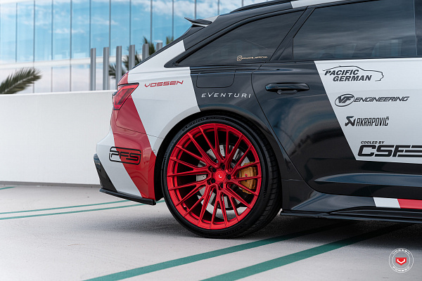 Фото дисков Vossen EVO-6TR Красный сатин на Audi A/RS 6 (C8)