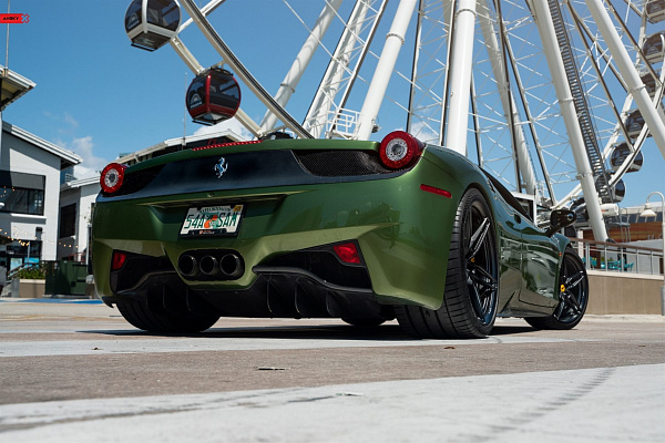 Фото дисков Anrky AN17 Черный сатин на Ferrari 458