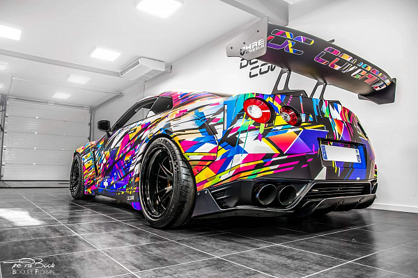 Фото дисков HRE S101 Черный глянец на Nissan GT-R