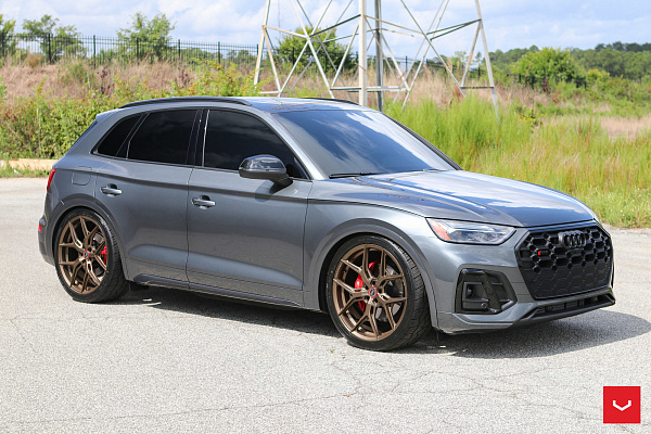 Фото дисков Vossen HF-5 Сатиновая бронза на Audi Q5 (FY)