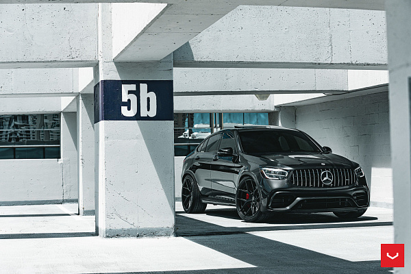 Фото дисков Vossen HF-5 Черный сатин на Mercedes-Benz GLC (X253, C253)