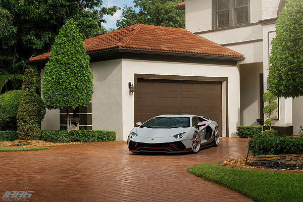 Фото дисков 1886 Wheels G010 Полированный лак на Lamborghini Aventador