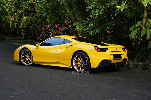 Фото дисков HRE P201 Сатиновая шампань на Ferrari 488