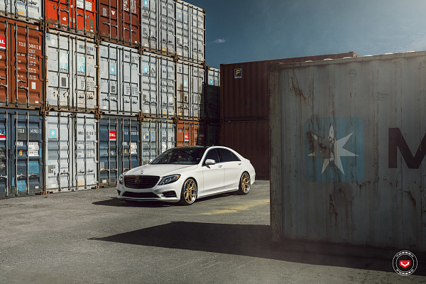 Фото дисков Vossen EVO-3 (3-Piece) Сатиновое золото на Mercedes-Benz S-Class (W222, C217)