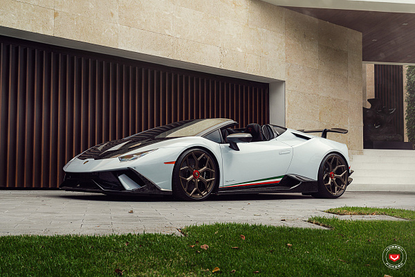 Фото дисков NOVITEC NL4 Сатиновая бронза на Lamborghini Huracan