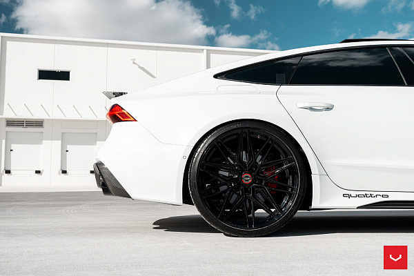 Фото дисков Vossen HF-7 Черный глянец на Audi A/RS 7 (4K)