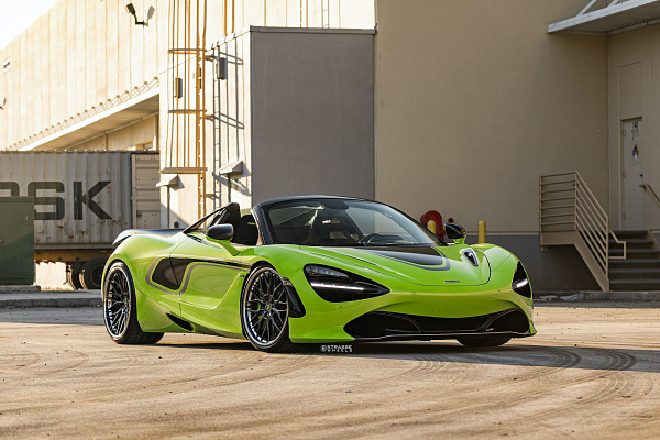Фото дисков Strasse Wheels SV10M Deep Concave FS Черный глянец на McLaren 720S