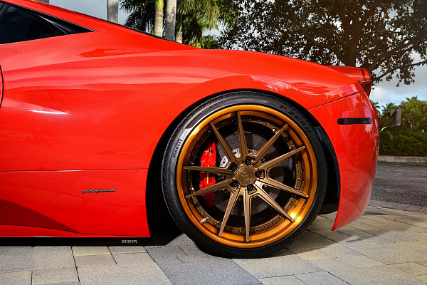 Фото дисков Strasse Wheels SV1 Deep Concave FS Другой цвет на Ferrari 458