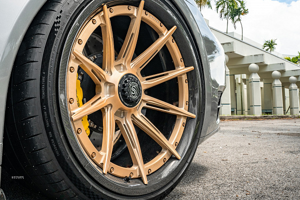 Фото дисков Strasse Wheels SV10-RS Performance Сатиновое золото на Porsche 911 VII