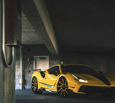 Фото дисков Savini SV50 на Ferrari 488