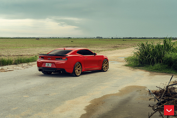 Фото дисков Vossen HF-5 Глянцевое золото на Chevrolet Camaro VI