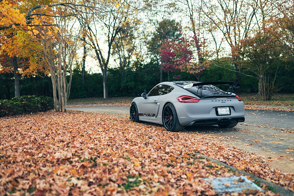 Фото дисков Brixton Forged R11-R Черный сатин на Porsche Cayman II