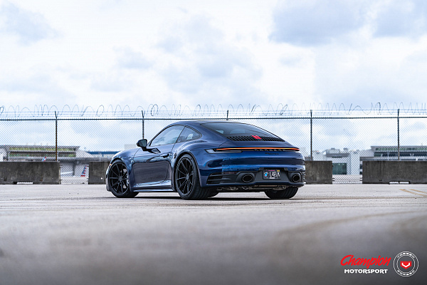 Фото дисков Vossen RS92 Черный сатин на Porsche 911 VIII