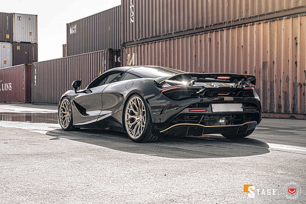 Фото дисков Vossen S17-01 Глянцевое золото на McLaren 720S
