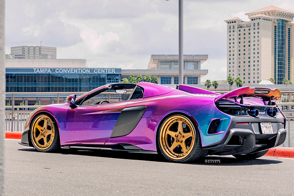 Фото дисков Strasse Wheels SV5 Deep Concave Duoblock Глянцевая бронза на McLaren 650S