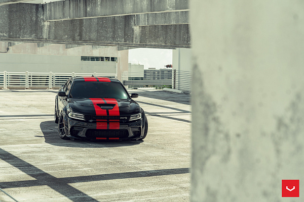 Фото дисков Vossen HF-5 Черный сатин на Dodge Charger VII