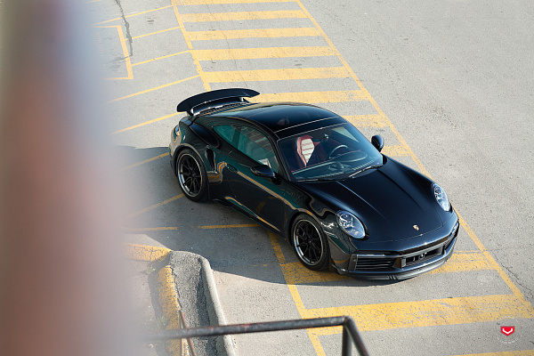 Фото дисков Vossen EVO-2R (3-Piece) Черный сатин на Porsche 911 VIII