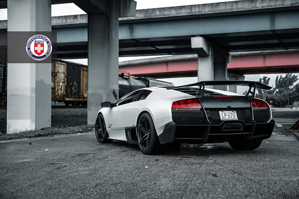 Фото дисков HRE P107 Черный сатин на Lamborghini Murcielago