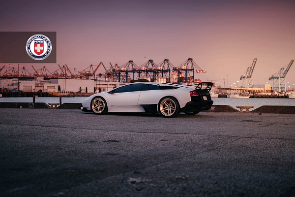 Фото дисков HRE S107 Сатиновое золото на Lamborghini Murcielago