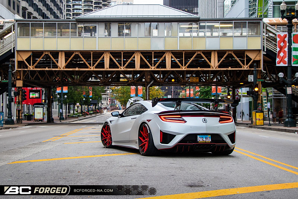Фото дисков BC Forged HCA218 Красный глянец на Acura NSX II