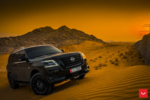 Фото дисков Vossen HF6-1 Глянцевый темный лак на Nissan Patrol VII