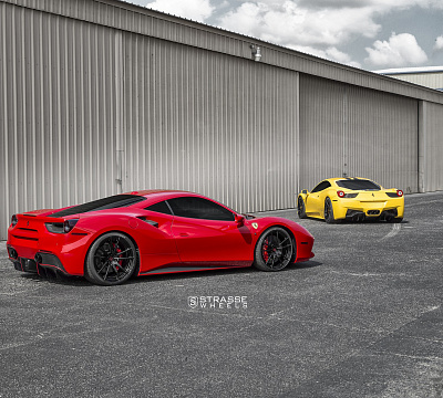 Фото дисков Strasse Wheels SV1 Deep Concave Monoblock на Ferrari 488