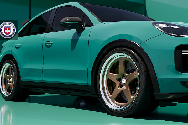 Фото дисков HRE 527 Сатиновая бронза на Porsche Cayenne III