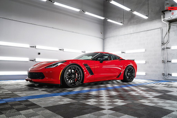 Фото дисков Anrky AN23 Черный глянец на Chevrolet Corvette C7