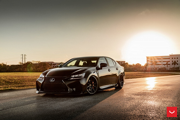 Фото дисков Vossen HF-3 Черный сатин на Lexus GS IV