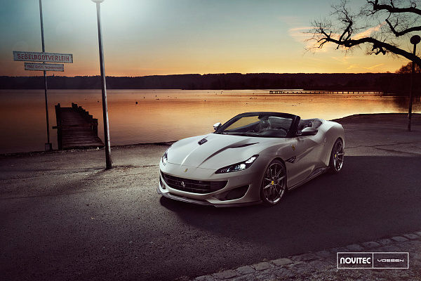 Фото дисков NOVITEC NF8 Глянцевый графит на Ferrari Portofino