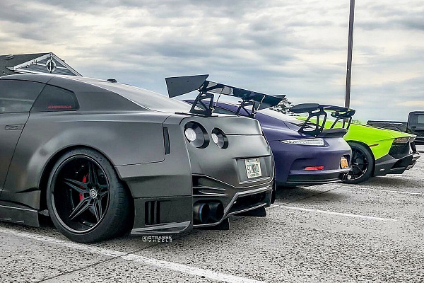 Фото дисков Strasse Wheels SV2 Deep Concave FS Черный сатин на Nissan GT-R