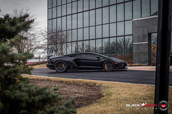 Фото дисков Vossen EVO-5 Черный глянец на Lamborghini Aventador