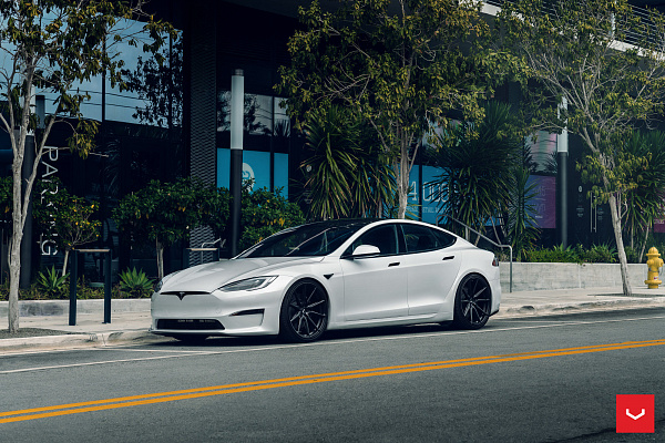 Фото дисков Vossen HF-3 Черный сатин на Tesla Model S