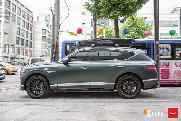 Фото дисков Vossen HF-4T Черный сатин на Genesis GV80