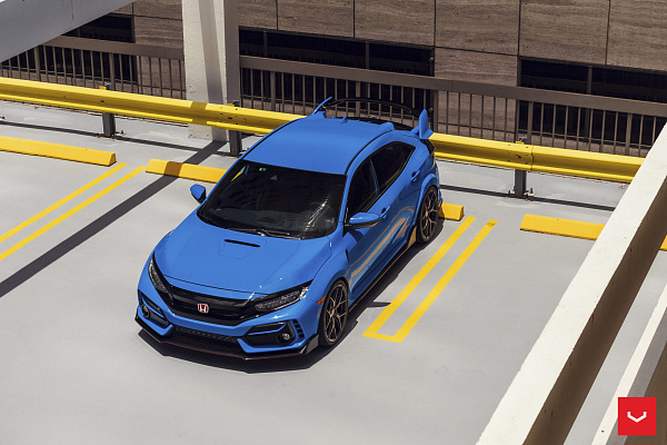 Фото дисков Vossen HF-5 Сатиновый графит на Honda Civic Type R FK8